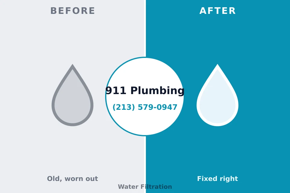 Before and after: plumbing repair South Lockport, NY